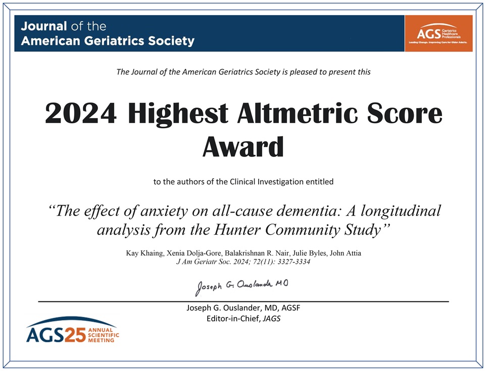 Highest Altmetrics Award 2024.